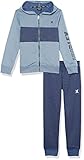 Hurley boys Solar Zip Up Hoodie Jogger Pants 2-piece Outfit Baby and Toddler Layette Set, Delft Heather, 12 Months US