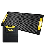 Aqiila 100W Solarpanel faltbar für tragbare Stromerzeuger, direktes Laden über USB, tragbares Solarmodul mit MPPT-Technologie, monokristallin, faltbares Solarpanel für Camping, Wohnmobil, Angeln etc.